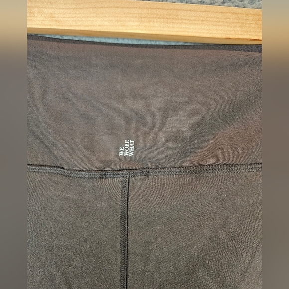 We Wore What Womens Black Lace Up Biker Shorts Sz 31 Corsette Look Athletic - Picture 11 of 14